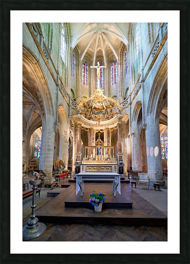 Visit to the basilica of st saviour in dinan france Picture Frame print