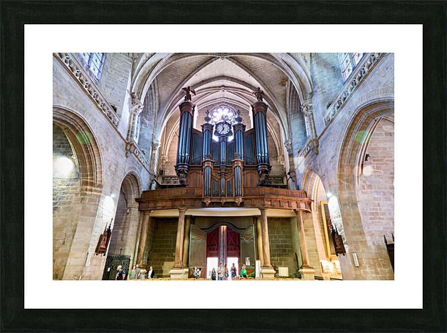 Saint Pierre Cathedral organ in Vannes Brittany France Picture Frame print