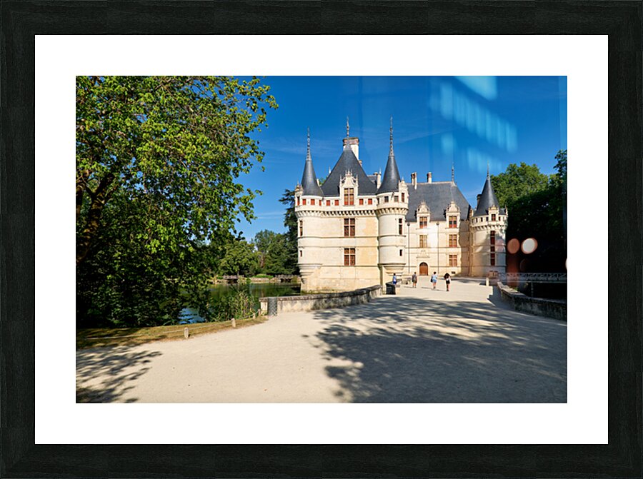 Visit to Azay le Rideau in Loire Valley France on a clear day Picture Frame print