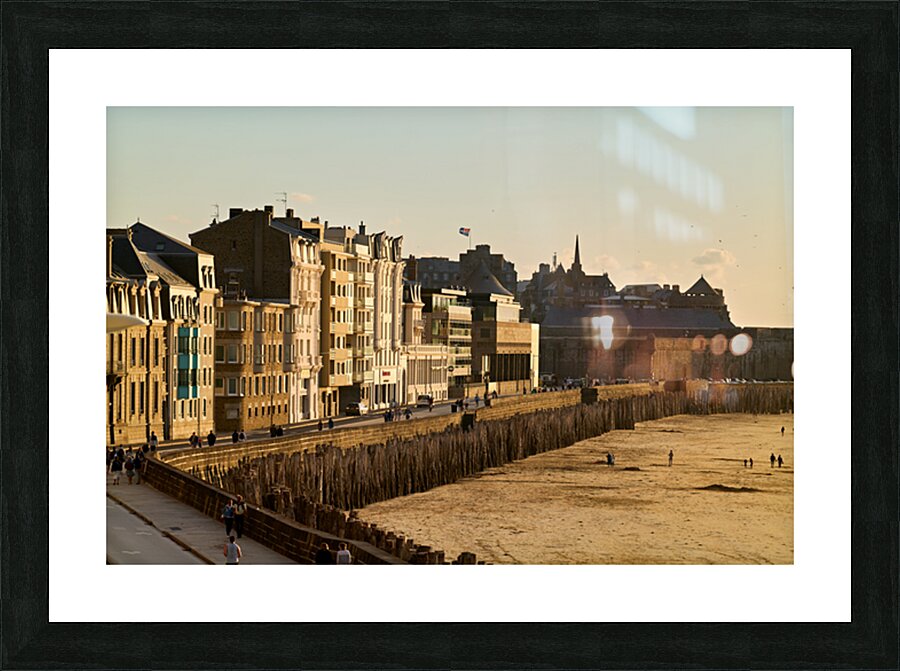 Visit to Grand Plage du Sillon in Saint Malo Brittany France Picture Frame print