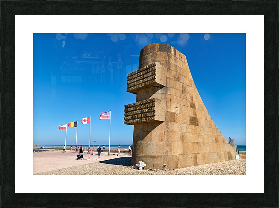 Memorial at Omaha Beach honors those who served in Normandy Picture Frame print