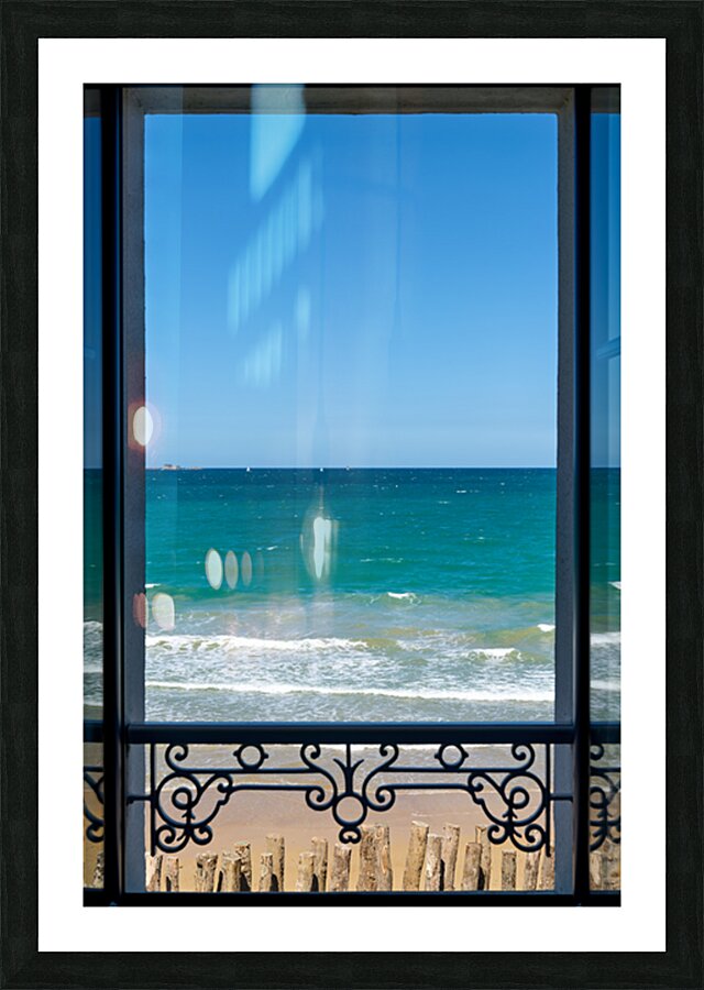 View of Grand Plage du Sillon in Saint Malo Brittany France Picture Frame print