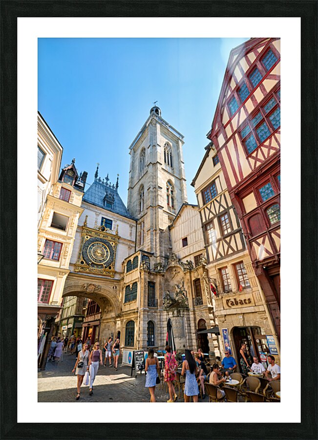 Explore rouen and the great clock of normandy Picture Frame print