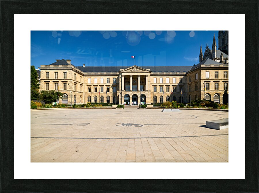Rouen Town Hall in Normandy with clear blue sky Picture Frame print