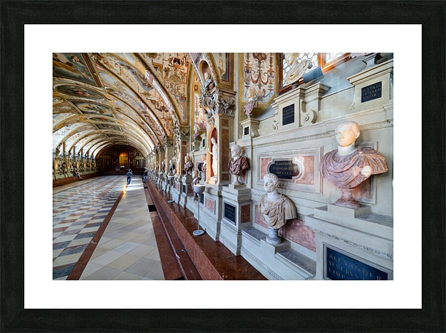 Explore the historic hall of Bavarias Residenz palace in Munich Picture Frame print