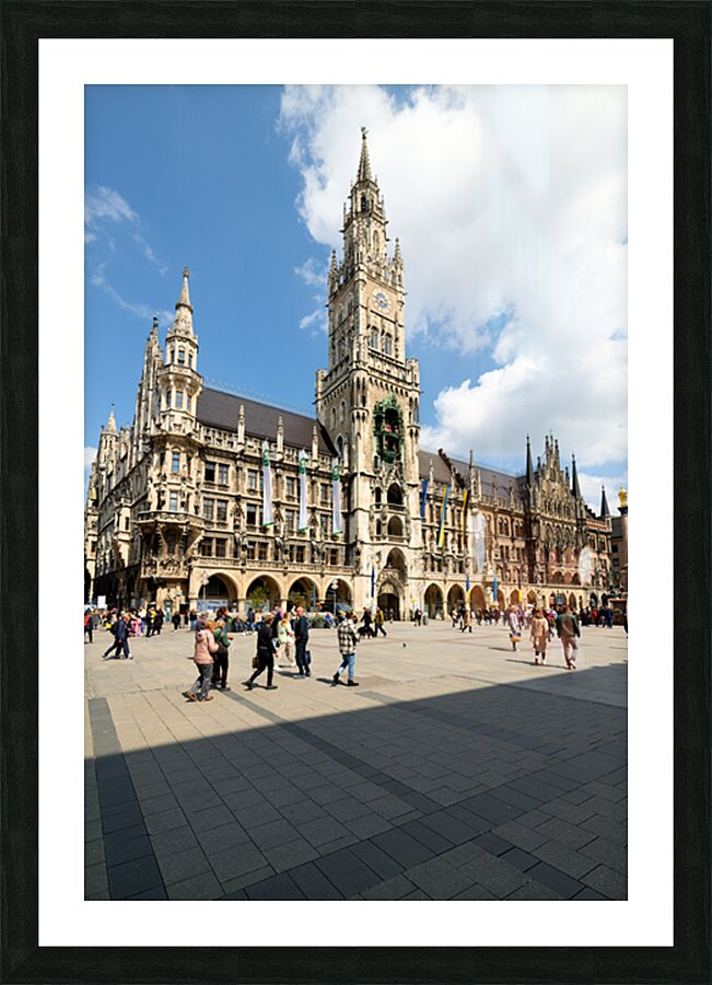 Exploring Marienplatz and the famous town hall in Munich German Picture Frame print