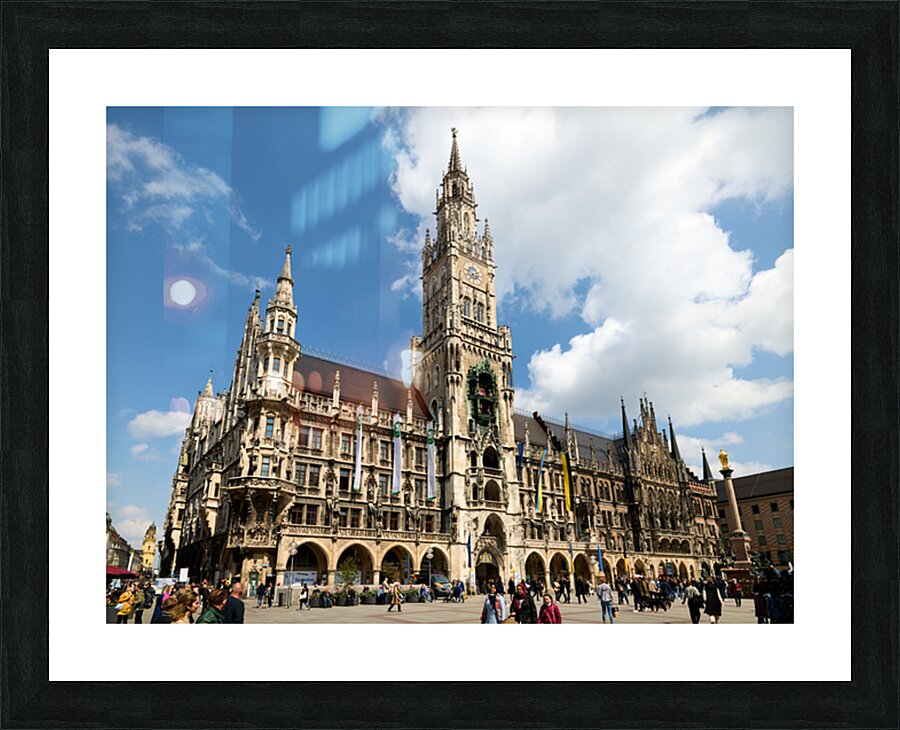Munich town hall in Marienplatz on a sunny day in Bavaria Picture Frame print