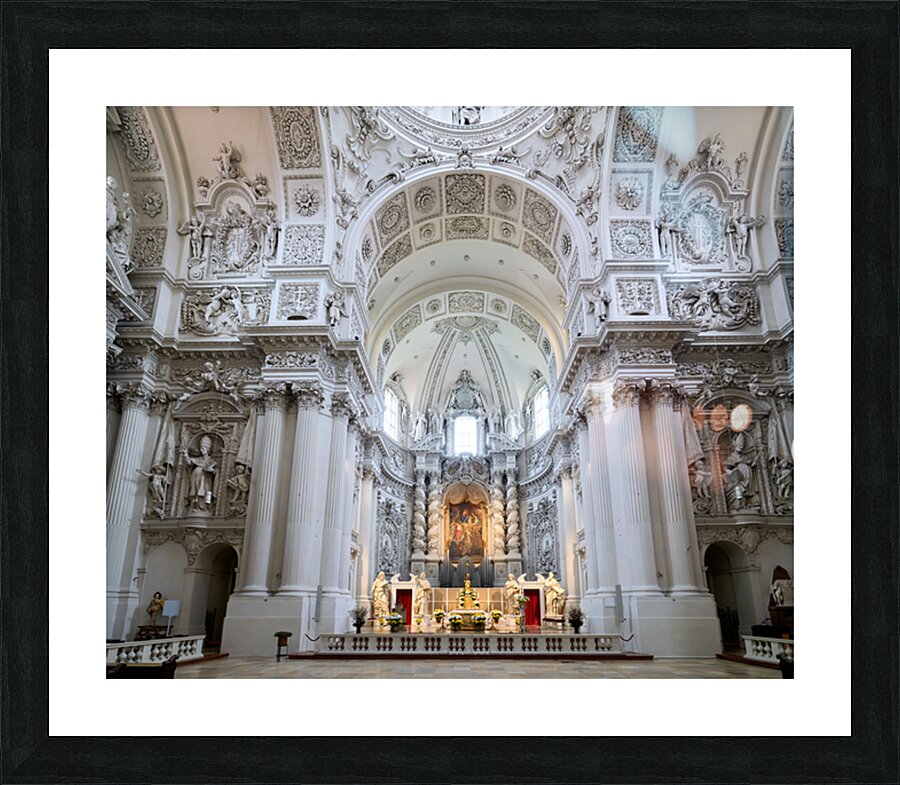 Church of St. Cajetan in Munich Germany shows Baroque style desi Picture Frame print