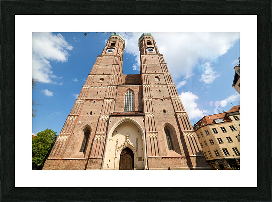 Dom cathedral in Munich Bavaria with clear sky and tall towers Picture Frame print