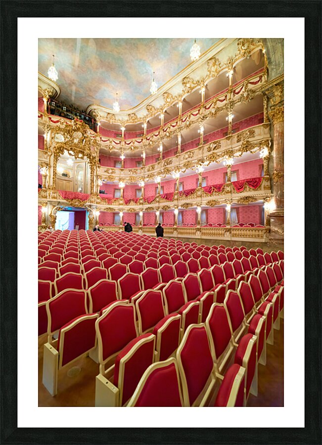 Interior view of Cuvilliés Theatre in Munich Germany Picture Frame print