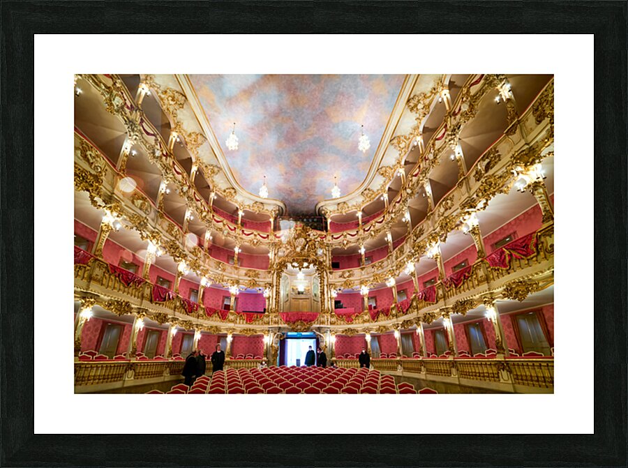 Inside cuvillies theatre at residenz palace in munich germany Picture Frame print
