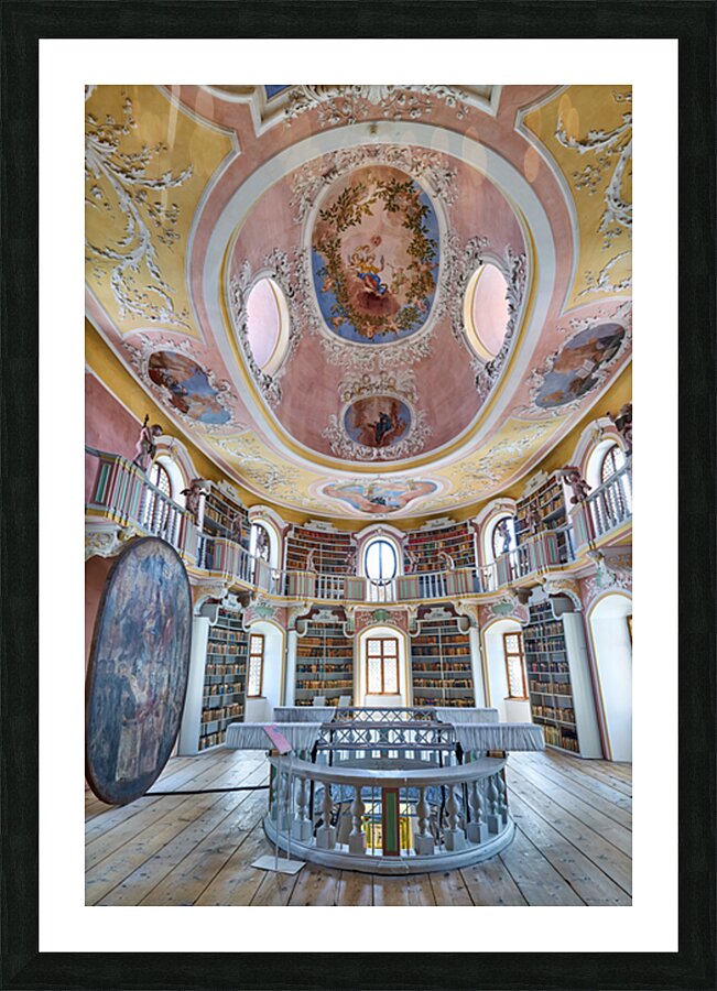 Explore St. Mang Abbey Library in Fussen along the Romantic Road Picture Frame print