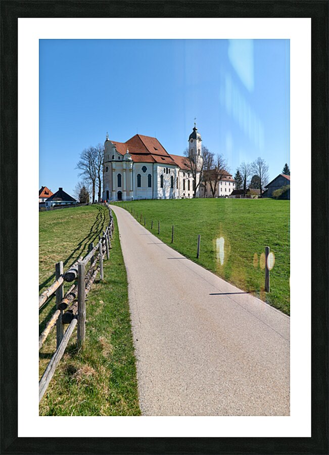 Visit wieskirche on the romantic road in bavaria germany Picture Frame print
