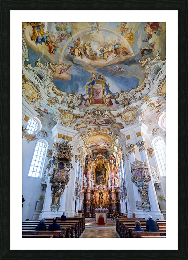 Pilgrimage church of wies on the romantic road in bavaria germa Picture Frame print