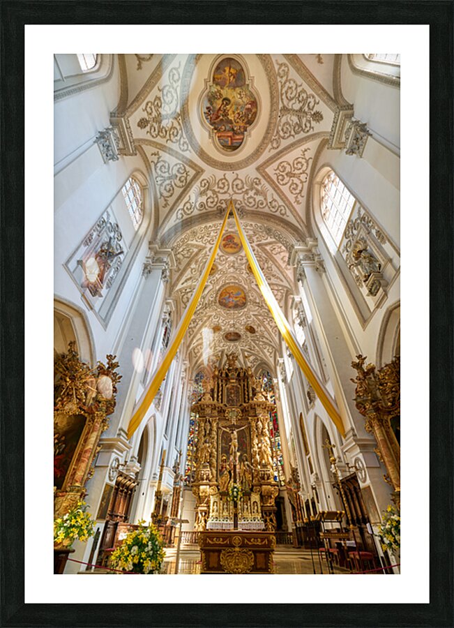 Visit to the Church of the Assumption of Mary in Landsberg am Le Picture Frame print