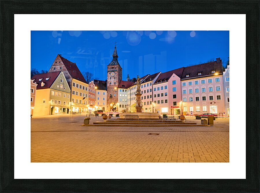 Explore Hauptplatz square in Landsberg am Lech on the Romantic R Picture Frame print