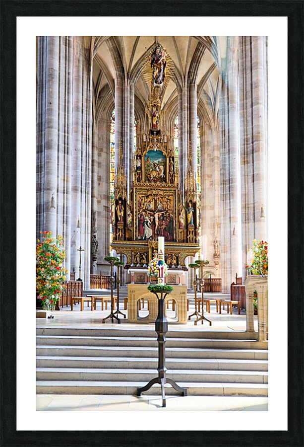 Saint Georges Minster altar in Dinkelsbuhl along Romantic Road Picture Frame print