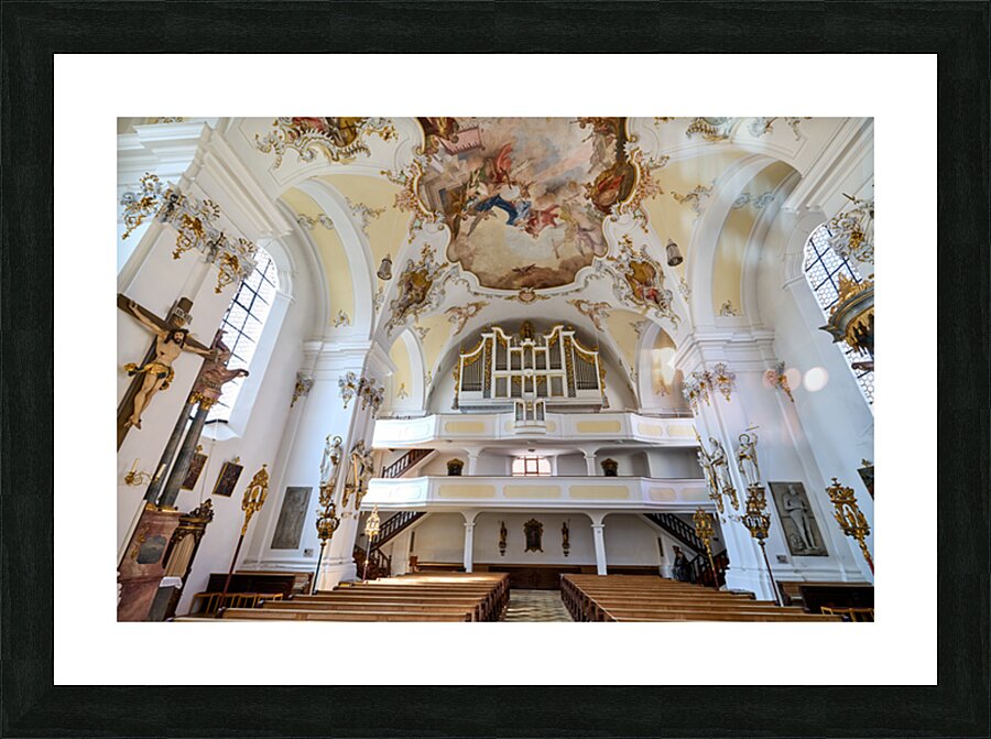 Explore Mariae Himmelfahrt church inside in Schongau Bavaria G Picture Frame print