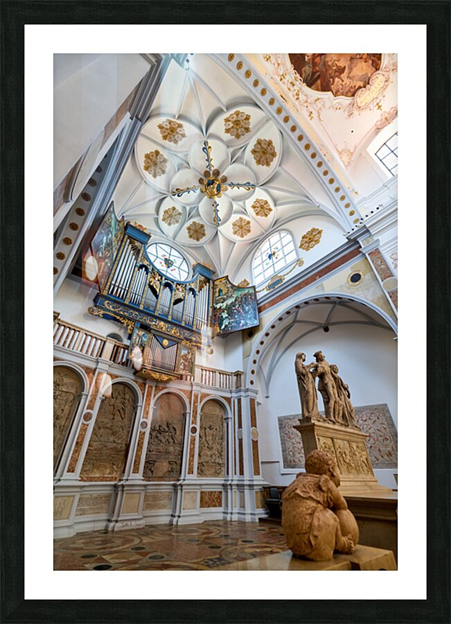 Church interior in Augsburg along Germanys Romantic Road Picture Frame print