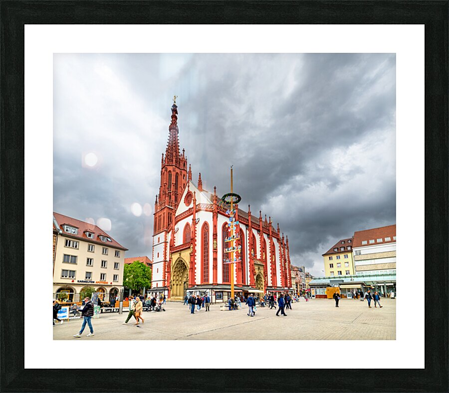Visit to marienkapelle in wurzburg on the romantic road Picture Frame print