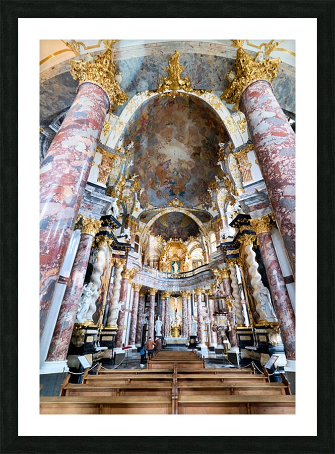 Hofkirche court church in wurzburg on the romantic road Picture Frame print