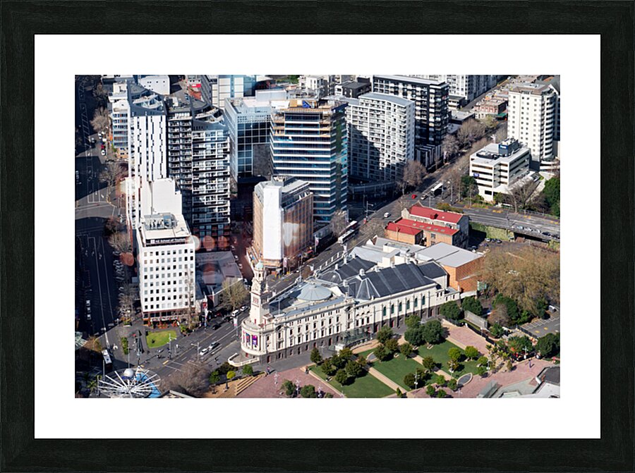 View of Auckland city and Aotea Square from above New Zealand Picture Frame print