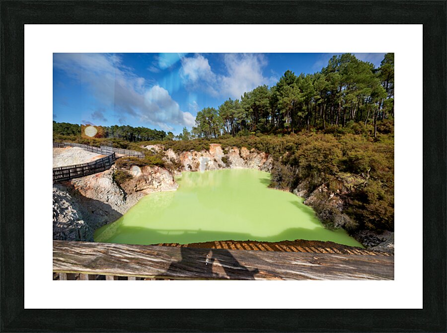Views of devils bath in waiotapu thermal wonderland rotorua Picture Frame print