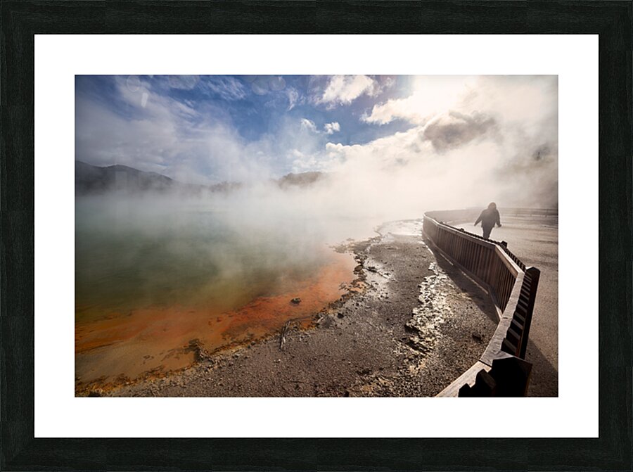 Visit to champagne pool in waiotapu thermal wonderland rotorua Picture Frame print