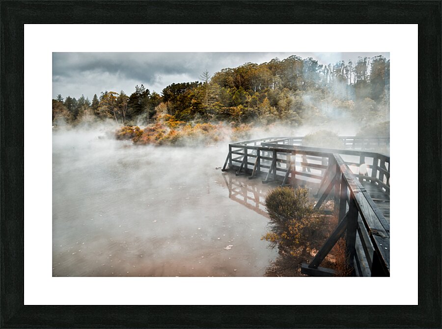 Explore geothermal trails at Whakarewarewa Maori Village in Roto Picture Frame print