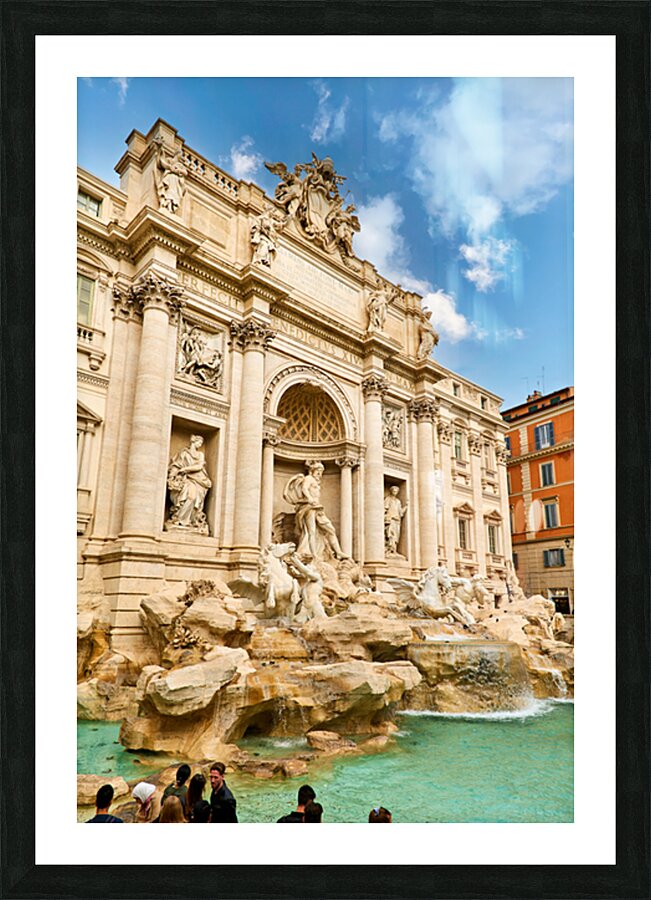 Visit to trevi fountain in rome lazio italy Picture Frame print