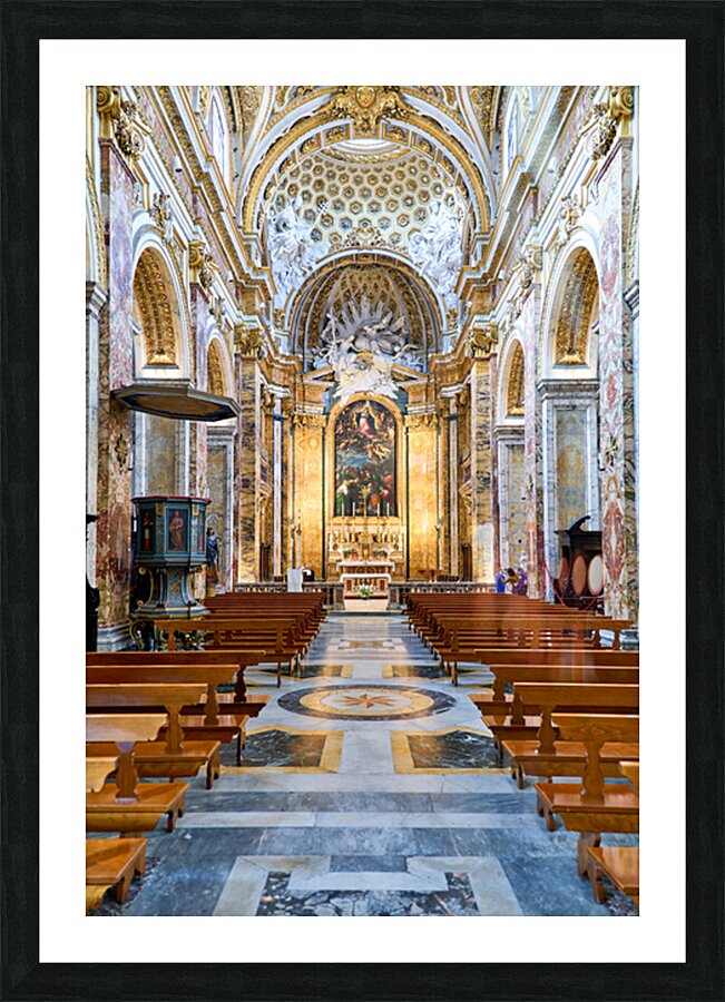 Church of St. Louis of the French in Rome showcases interior des Picture Frame print