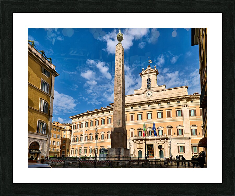 Visit to Palazzo Montecitorio in Rome Italy during clear weathe Picture Frame print