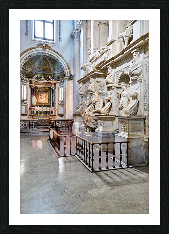 Moses sculpture by Michelangelo in San Pietro in Vincoli Rome Picture Frame print