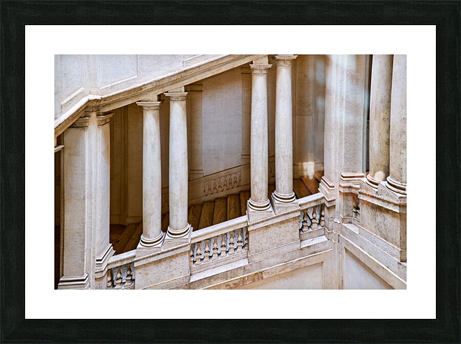 Staircase design in Galleria Nazionale dArte Antica in Rome Picture Frame print