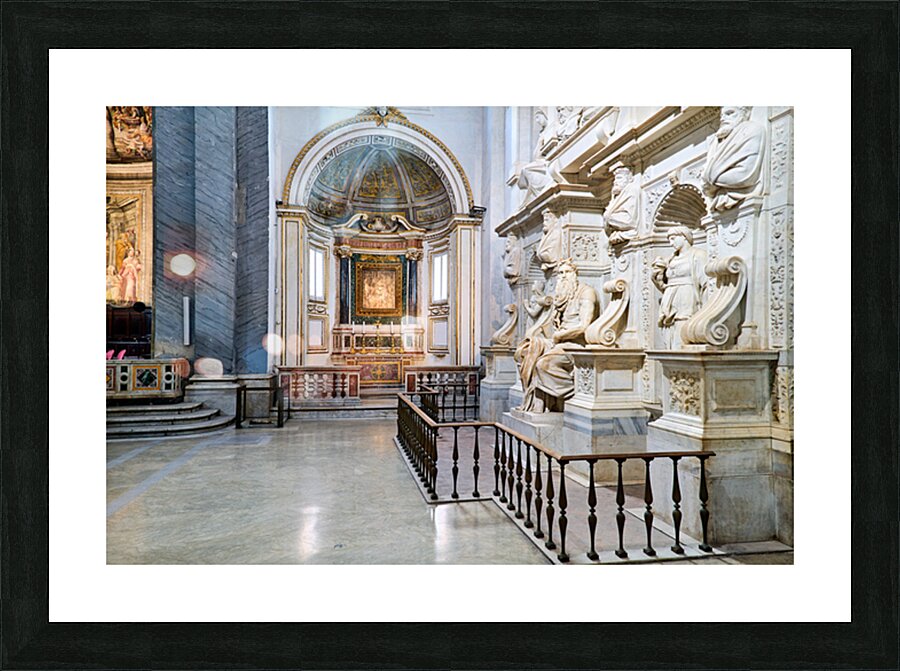 Sculpture of moses by michelangelo in san pietro in vincoli rom Picture Frame print