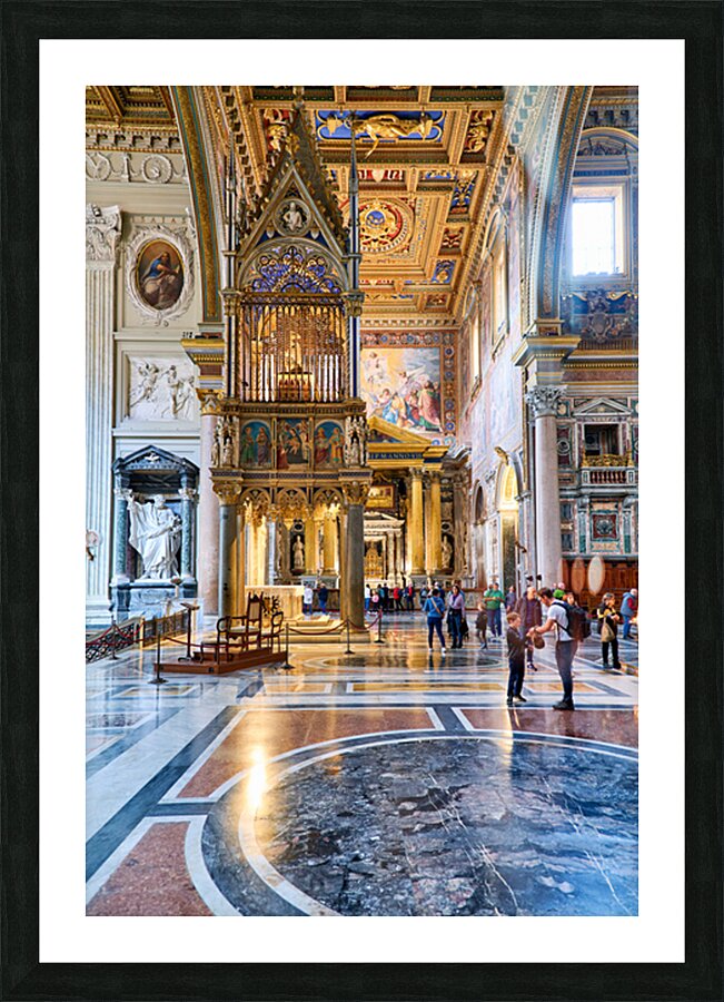 Exploring the archbasilica cathedral in rome Picture Frame print