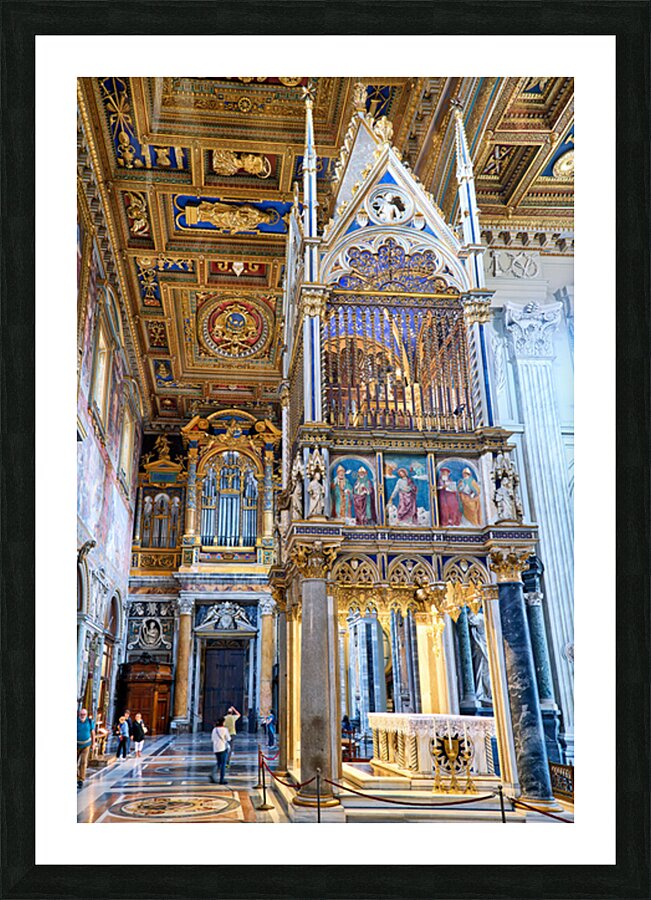 Visit to the Archbasilica Cathedral in Rome Italy during the day Picture Frame print