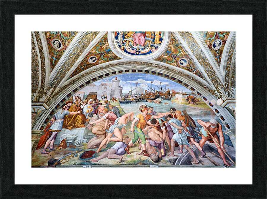 Frescoes in raphael rooms at vatican museums in rome italy Picture Frame print