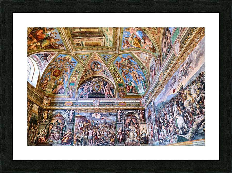 Frescoes in raphael rooms at the vatican museums in rome Picture Frame print