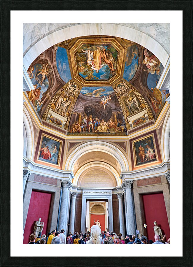 Visitors explore art and history at Vatican Museums Picture Frame print