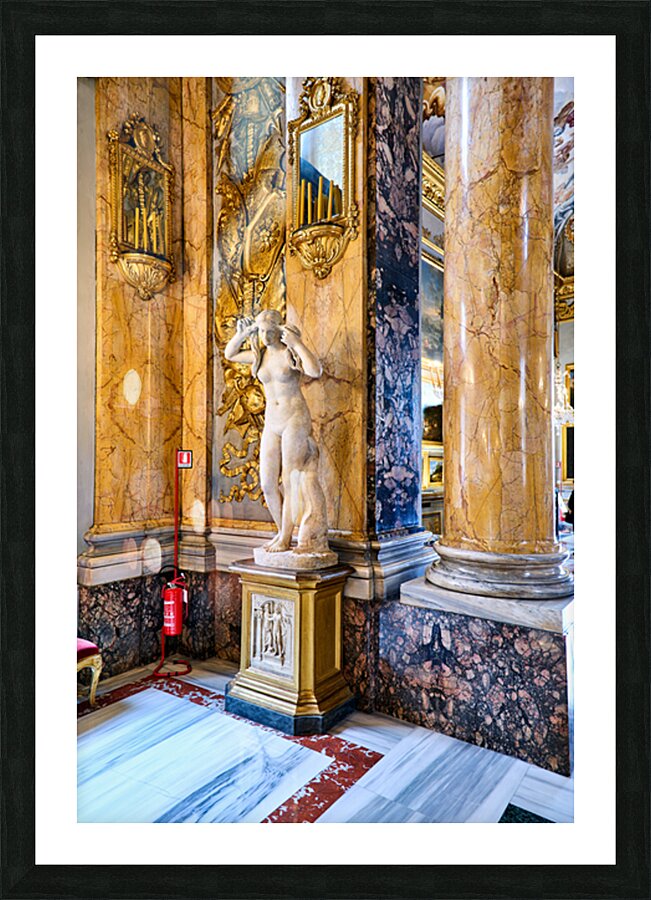 Marble statue inside the Great Hall of Colonna Art Gallery in Ro Picture Frame print