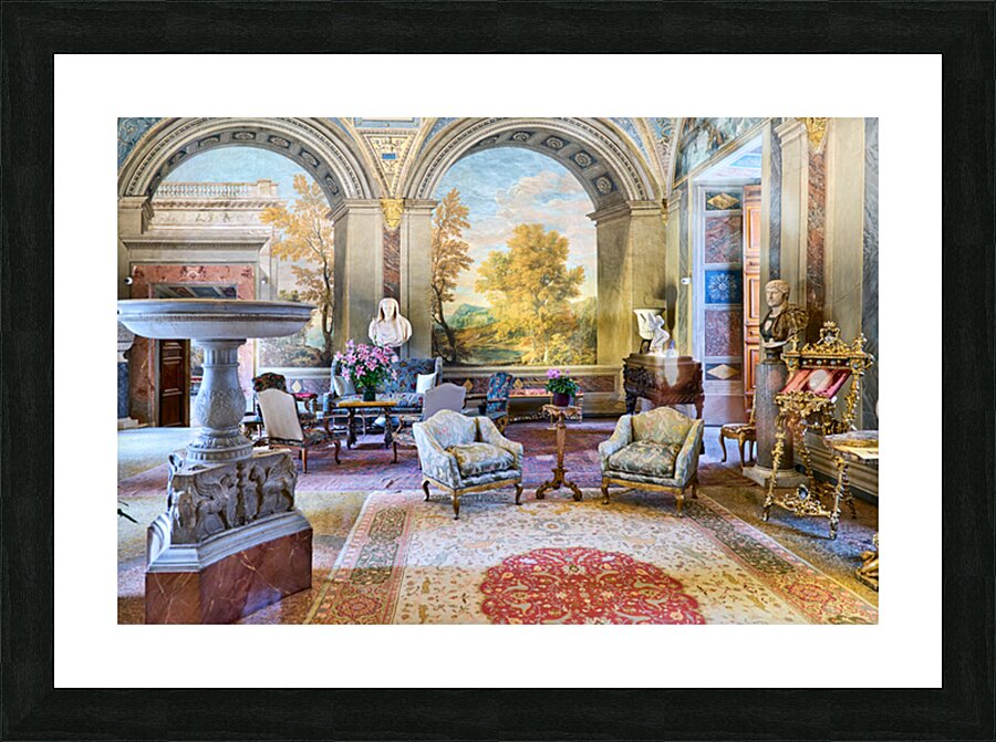 Visit to Colonna Art Gallery in Palazzo Colonna during day Picture Frame print