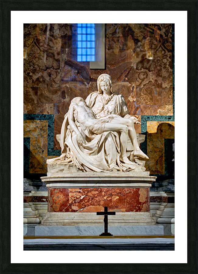 Michelangelos pieta at saint peters basilica in rome italy Picture Frame print