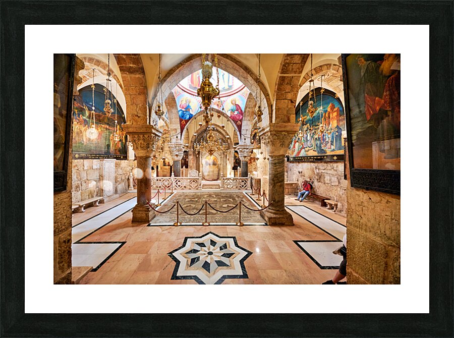 Visit to the church of the Holy Sepulchre in Jerusalem during th Picture Frame print