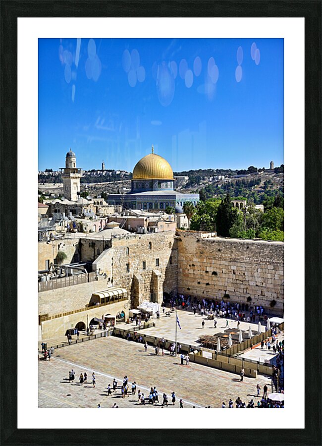 View of Temple Mount and surrounding area in Jerusalem Israel Picture Frame print