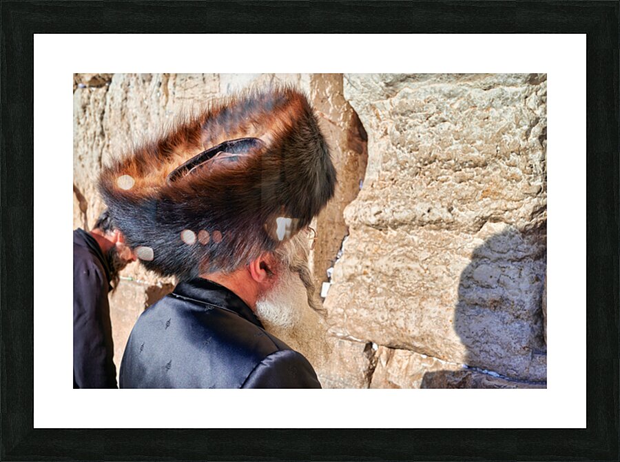 Orthodox Jews praying at the Wailing Wall in Jerusalem Israel Picture Frame print