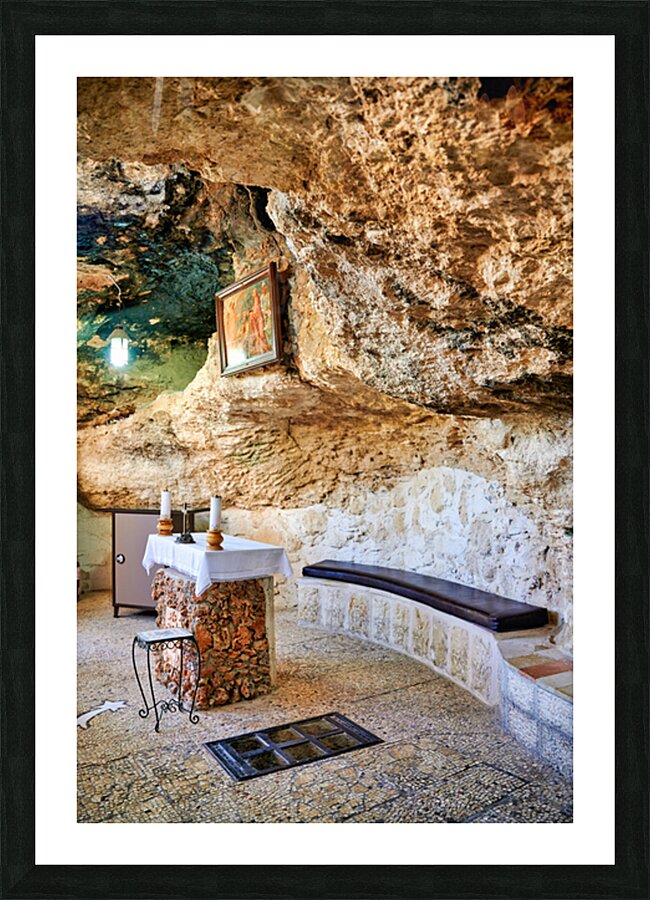 Visit to shepherds field chapel in bethlehem israel Picture Frame print
