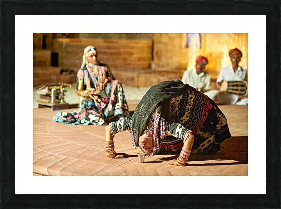 Traditional dance performance in Khimsar Rajasthan Picture Frame print