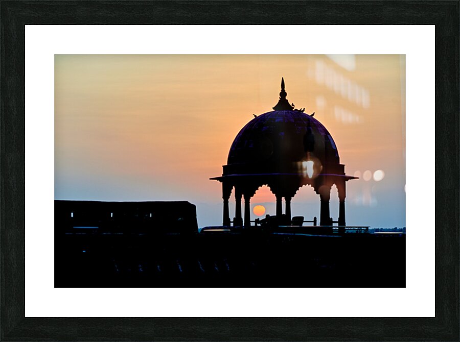 Sunset view at Khimsar Fort in Rajasthan India Picture Frame print