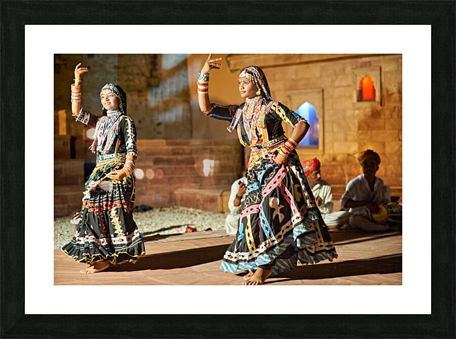 Traditional dance performance in Khimsar Rajasthan showcases cul Picture Frame print